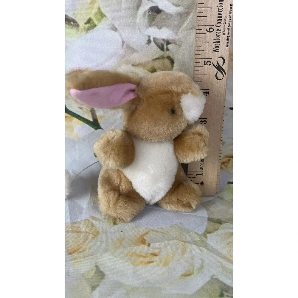 Brown Easter Bunny Rabbit Plush Stuffed Animal Pull Tail Vintage 2001 GAC